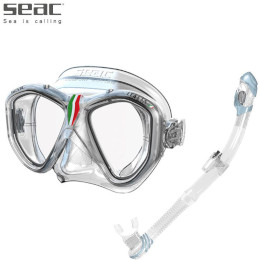 [ SEAC ] 2_Zbg ITALIA Mask / VORTEX DRY Snorkel C^A}XN / HAebNXhCXm[P