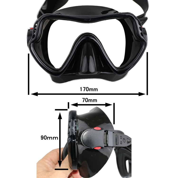 [ PRODIVE ] ポータブルスノーケリングセット Portable Snorkeling Set マスク スノーケル2点セット M11S12