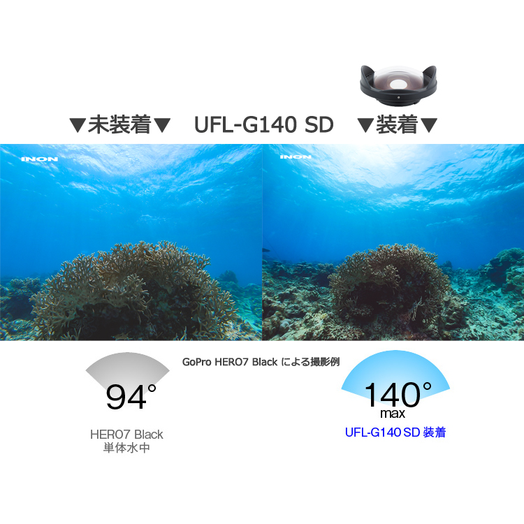 [ INON ] 水中セミフィッシュアイコンバージョンレンズ UFL-G140 SD