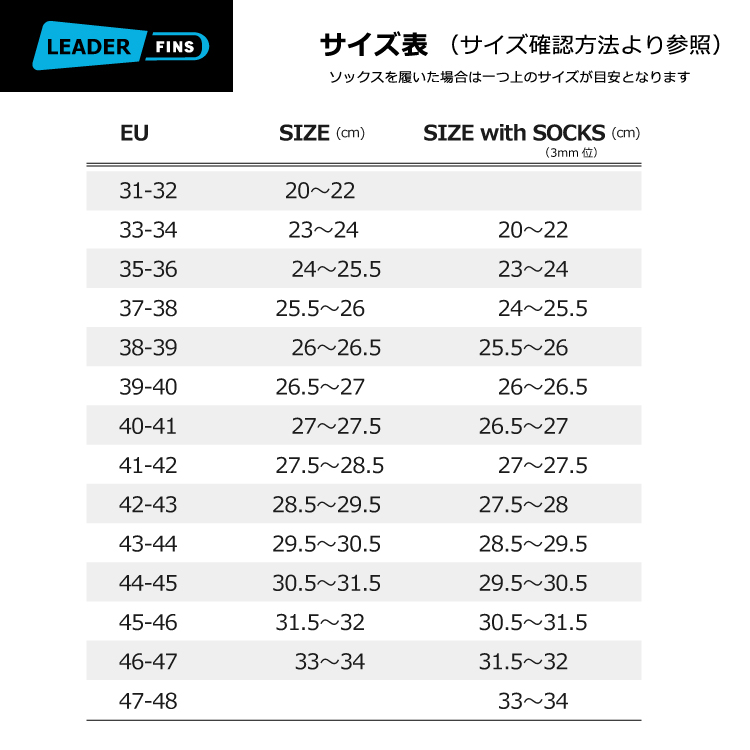 保証期間リーダーフィン　ロングフィンサイズ2-3（33-34）ケース付き サーフィン・ボディボード