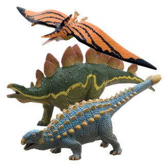 [ フェバリット ] DINOSAUR ビニールモデル個性派恐竜3体セット(FD305-307-308)