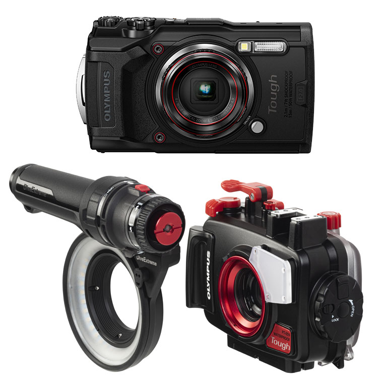 デジタルカメラ OLYMPUS オリンパス TG TG-6 RED ハウジングセット
