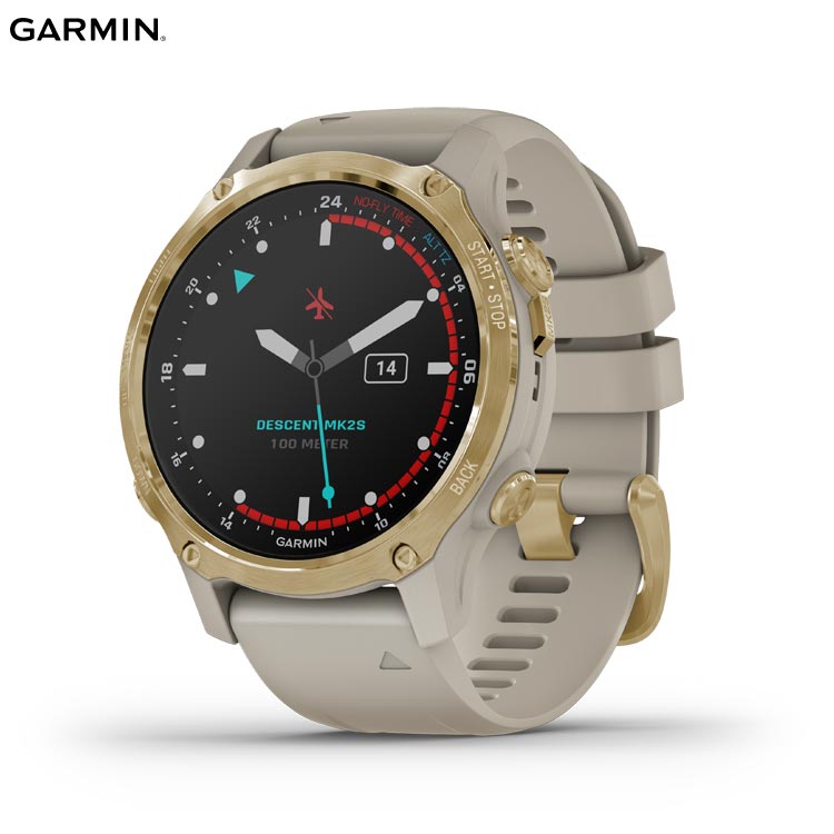 mic21ダイビングショップ[ GARMIN ] ガーミン Descent Mk2S ダイブコンピューター GPS内蔵 充電式  010-02403-5(Light Sand / Light Gold): ダイブコンピューターec.mic21.com