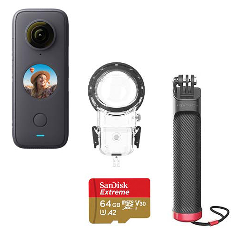 insta360one・防水ケース・バレットハンドルu0026紐・SD32G-