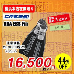 [ �N���b�V�[�T�u ] ARA EBS Fin [�u���b�N] (�n�[�h�u���C�h)[ �_�C�r���O�p�t�B�� ]