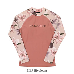 [ MAKA-HOU ] �C���i�[�u���t�����b�V���K�[�h / Rash Guard with Pad 11W11 3865 lily bloom ( �����[�u���[�� )