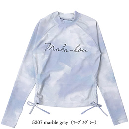 [ MAKA-HOU ] �h���X�g���b�V���K�[�h / Drawstring Rashguard 11W22 5207 marble gray�i �}�[�u���O�� )