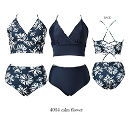 [ MAKA-HOU ] ���o�[�V�u���r�L�j / Reversible Bikini 20W04 4014 calm flower ( �J�[���t�����[ )
