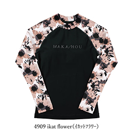 [ MAKA-HOU ] �C���i�[�u���t�����b�V���K�[�h / Rash Guard with Pad 11W11 4909 ikat flower�i �C�J�b�g�t�����[ �j