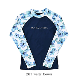 [ MAKA-HOU ] �C���i�[�u���t�����b�V���K�[�h / Rash Guard with Pad 11W11 3925 water flower ( �E�H�[�^�[�t�����[ )