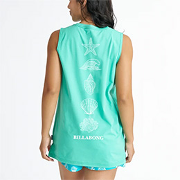[ BILLABONG ] �r���{�� �E�B�����Y SURF FLEX �iUPF50+�jGRAPHIC TANK �T�[�t�^���N�g�b�v BG01C853