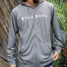 [ BILLABONG ] �����Y RASH ZIP HOOD �W�b�v���b�V���K�[�h BG01A850