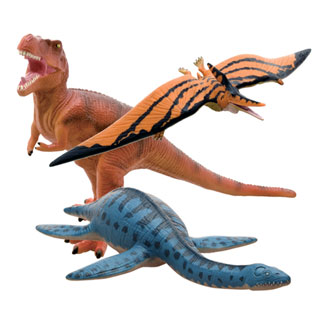 [ フェバリット ] DINOSAUR ビニールモデル陸・海・空恐竜3体セット(FD307-309-314)