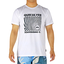[ QuikSilver ] RADION SILENCE SS UVカット UPF50+ ラッシュガード Tシャツ 半袖 REGULAR FIT [WHT]