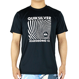 [ QuikSilver ] RADION SILENCE SS UVカット UPF50+ ラッシュガード Tシャツ 半袖 REGULAR FIT [BLK]