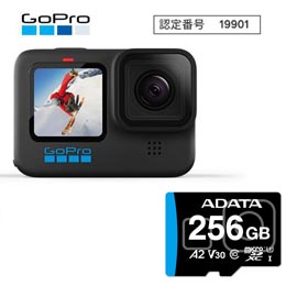 [ GoPro ] ゴープロ GoPro HERO10 Black CHDHX-101-FW + microSDXCカード 256GB GoPro推奨 ADTAG-256G [ウェアラブルカメラ本体 + microSDXCカードセット] 日本正規品